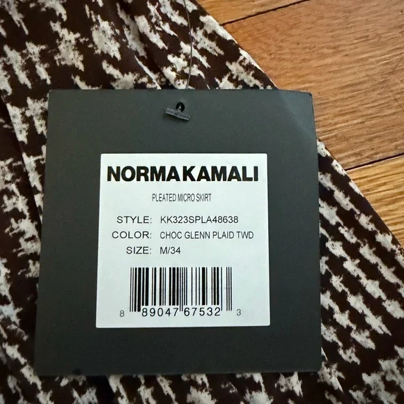 NWT Norma Kamali Chocolate Pleated Micro Skirt - Picture 4 of 4
